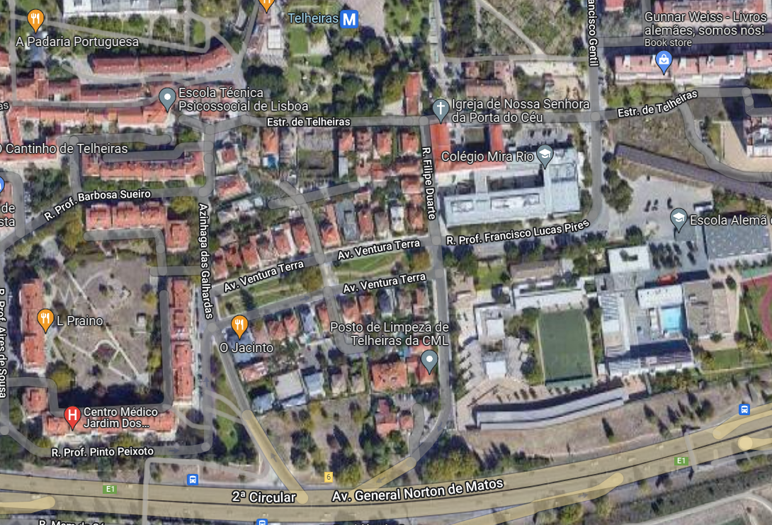 Circuito Metro Telheiras →1 min